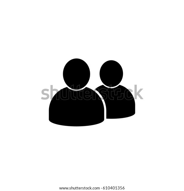 People\
Two Person Icon. Flat Style Vector\
Illustration