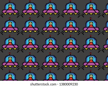 People UFO pattern art