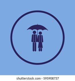  people, umbrella. icon