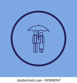  people, umbrella. icon
