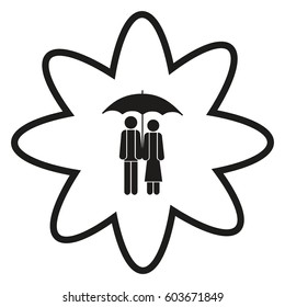  people, umbrella. icon