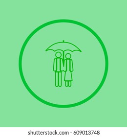  people, umbrella. icon
