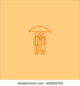  people, umbrella. icon