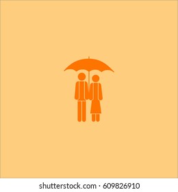  people, umbrella. icon