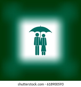  people, umbrella. icon