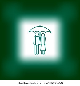  people, umbrella. icon