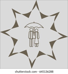  people, umbrella. icon