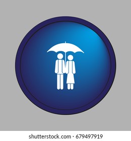  people, umbrella. icon
