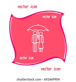  people, umbrella. icon