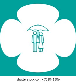 people, umbrella. icon