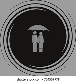  people, umbrella. icon