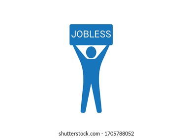 People Unemployed Icon Jobless Vector Icon Stock Vector (Royalty Free ...