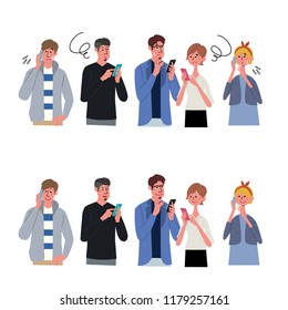 People unhappy and happy
