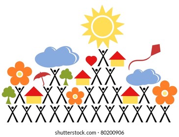 people united in community