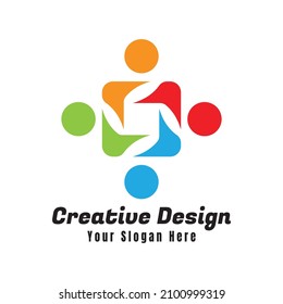 People Unity Diversity Logo. logo with modern concept. design vector Illustration.