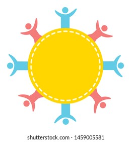 people unity international youth day vector illustration