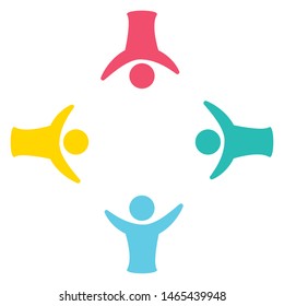 people unity international youth day vector illustration