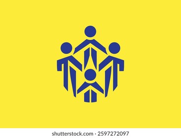 People Unity Logo – A representation of interconnected people, symbolizing teamwork, diversity, and community.