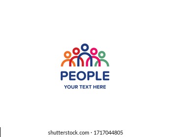 People and unity logo symbol icon concept
