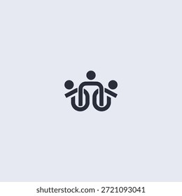 Logotipo da People unity simbolizando união, diversidade e conexão.
