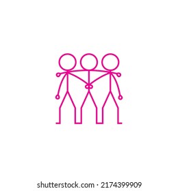 people unity together teamwork unity together icon symbol vector illustration