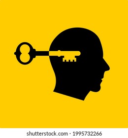 People unlock the keys to the human head. The concept of solving the secrets of the brain