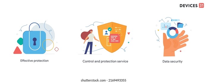 People use gadgets. set of icons, illustration. Smartphones tablets user interface social media.Flat illustration Icons infographics. Landing page site print poster.