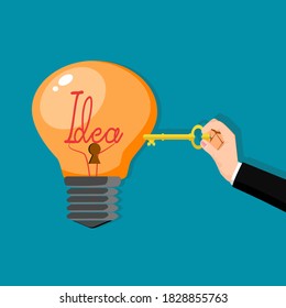 People use keys to unlock light bulbs. The idea of ​​solving a secret or a puzzle of knowledge