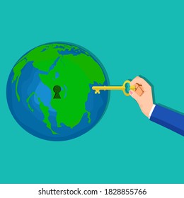 People use the keys to unlock the world. The idea of ​​solving the secrets of the world