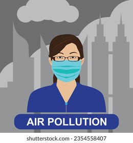 People use masks because of air pollution in the city