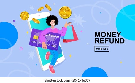 people use online shopping services. Smartphone marketing and e-commerce. delivery service concept. Vector illustration.