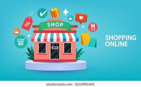 people use online shopping services. computer marketing and e-commerce. delivery service concept. Shopping online. Consumer View, Choose and Buy Fashion Items on Ecommerce Marketplace on mobile.