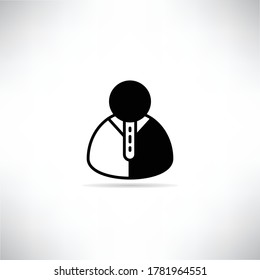 icono de usuario de usuario con ilustración de vector de sombra de caída