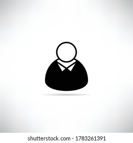 icono de usuario de usuario con ilustración de vector de sombra de caída