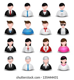 People and user icons color vector