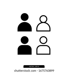 People User icons vector collection, illustration logo template