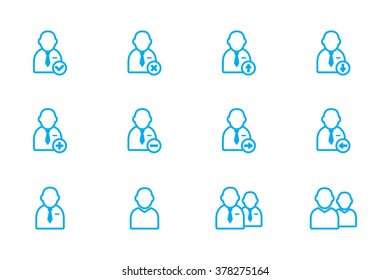 people, users icon line
