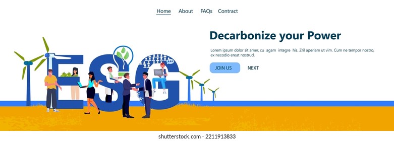 people using digital gadgets sustainable ESG development responsibility of co2 emission environmental conservation