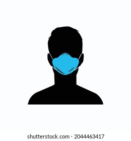 personas que utilizan el diseño de ilustración vectorial de caracteres de máscara facial
