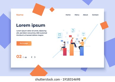 People using laptops, smartphone and sending messages. Network, information sharing, gadget concept. Vector illustration can be used for topics like business, technology, communication