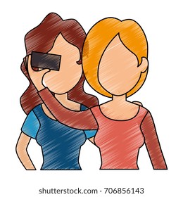people using smartphone character