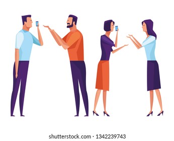 People using voice recognition