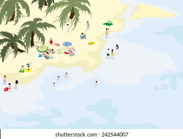 People vacationing in tropics