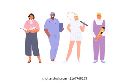 People of various professions and occupations