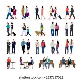 People (various situation / daily common life ) silhouette vector illustration