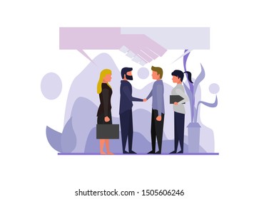 People vector with business theme.