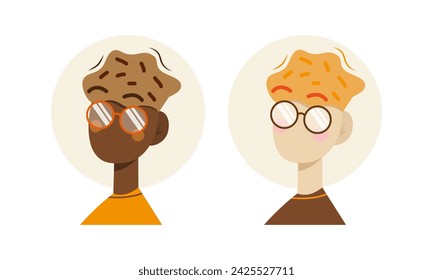 Gente. Vector. Caricatura. Avatar. EPS10. Ilustración. Imágenes. Plantilla. Carácter.