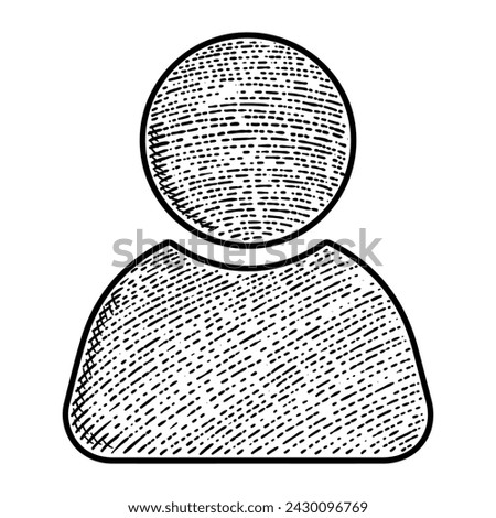 people vector engraving style hand drawn black and white icon