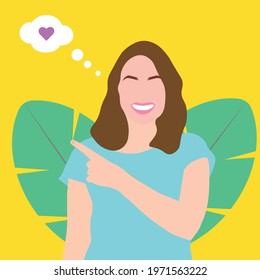 People vector. Happy woman illustration