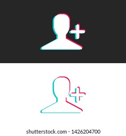 People vector icon. Add new user for account, profile, administrator, social media, mobile, internet web. Trendy flat style for graphic design, logo, web site, social media, UI, mobile. Vector EPS 10